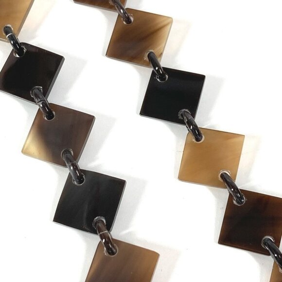 HERMES Collier Diva Buffalo Horn Logo Accessory Long Necklace Multicolore - Picture 4 of 12